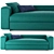 Convertible Snap Sofa: Contemporary Design, Compact Size 3D model small image 1