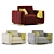 Elegant FlexForm Beauty Sofa 3D model small image 6