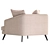 Natural Mylo Armchair: Contemporary Comfort 3D model small image 1