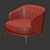 Elegant Lungotevere Armchair: Modern Design 3D model small image 4