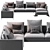 1333 Flamingo Zanotta Modular Sofa 3D model small image 3