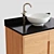 Natural Teak Vessel Sink Vanity - 36 3D model small image 4