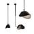 Sleek Serge Mouille Pendant Lamps 3D model small image 1