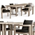 Restoration Hardware Teak Dining Table 3D model small image 1