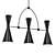 Elegant Gino Pendant Light 3D model small image 1