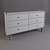 Retro-Inspired Colorful 6-Drawer Walnut Dresser 3D model small image 5