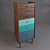 Retro Walnut Chest with Colorful Drawers: RONDA 3D model small image 2