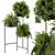 Sleek Black Planter Box 3D model small image 1