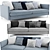 BoConcept Indivi Compact Sofa: Modern Style and Space-Saving Design 3D model small image 1