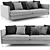 BoConcept Indivi Compact Sofa: Modern Style and Space-Saving Design 3D model small image 3