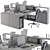 White Formal Office Set 3D model small image 3