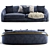 Elegant Cantori Portofino Sofa 3D model small image 2