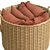 Cozy Comfort: Basket & Blanket Set 3D model small image 3