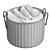 Cozy Comfort: Basket & Blanket Set 3D model small image 5