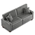 Timeless Comfort: Mobilis Classic Loveseat 3D model small image 2