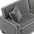 Timeless Comfort: Mobilis Classic Loveseat 3D model small image 3