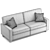 Timeless Comfort: Mobilis Classic Loveseat 3D model small image 4