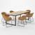 Modern Dining Table Set 3D model small image 1
