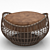 Natural Bamboo Wicker Chair 3D model small image 1