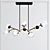 Sleek Callicarpa 8-Light Chandelier 3D model small image 1