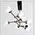 Sleek Callicarpa 8-Light Chandelier 3D model small image 2