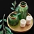Elegant Leaf Vase Set 3D model small image 2