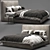 Modern Minotti Powell Bed 3D model small image 1