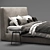 Modern Minotti Powell Bed 3D model small image 3