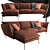 Hugo Corner Sofa: Comfort and Style 3D model small image 1