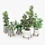 Bungalow Planter Set: Versatile and Stylish 3D model small image 4