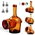 Vintage Glass Bottle 3D model small image 1