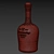 Vintage Glass Bottle 3D model small image 5