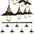 Modern Loft Cone Pendant Light - 7 Lamps 3D model small image 1