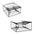 Sleek Steel & Glass Coffee Table 3D model small image 1