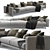 Versatile and Stylish Flexform Campiello Sofa 3D model small image 1