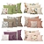 Luxury Pillow Set - 6 Sets of Exquisite Decorative Pillows 3D model small image 1