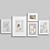 Elegant Interior Picture Frames Set 3D model small image 3