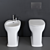 Madre Ceramic WC & Bidet Set 3D model small image 2