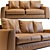 Versatile Comfort: NATUZZI-LEAF 3188 3D model small image 1