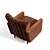 Elegant Single Seater Sofa 3D model small image 3