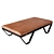 Luxurious Darrow Tan Leather Ottoman 3D model small image 1