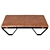 Luxurious Darrow Tan Leather Ottoman 3D model small image 2