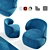 Elegant Pipe Chaise Lounge 3D model small image 2