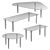 Elegant Crystal Sits Table 3D model small image 3