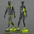 Adidas Cloth Set: Marvelous Designer Male & Female Mannequins 3D model small image 1