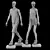 Adidas Cloth Set: Marvelous Designer Male & Female Mannequins 3D model small image 5