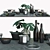 Elegant Dark Table Setting 3D model small image 2