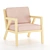 Modern Truss Chair in Caledon Dahlia 3D model small image 1