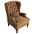 Elegant Handcrafted Manchester Armchair 3D model small image 3