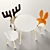 Cute Animal Children's Chairs and Table 3D model small image 7